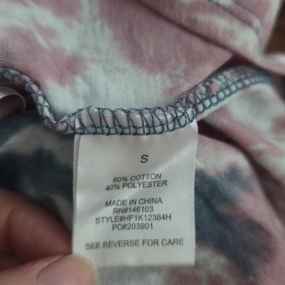 Hippie Rose Women's Size Small Pink Blue Tie-Dye Sleeveless Knot Front Tank Top - Picture 3 of 6